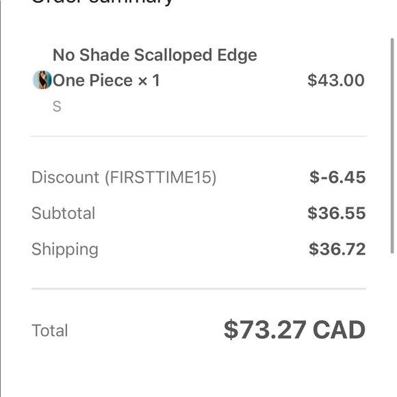 No shade scalloped edge one piece bathing suit - Picture 5 of 6